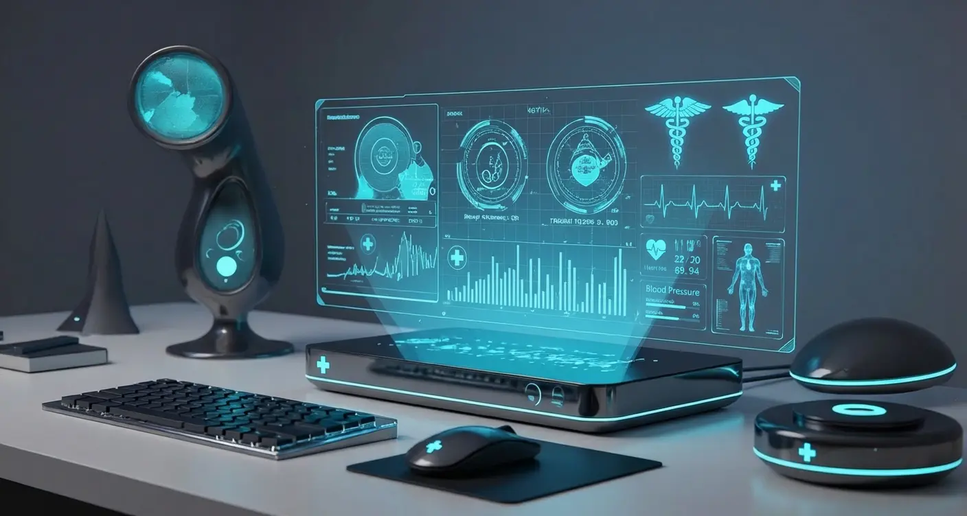 Medical coding on laptop